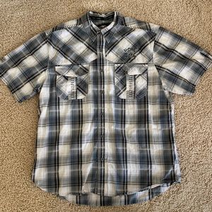 Harley Davidson short sleeve button down shirt
